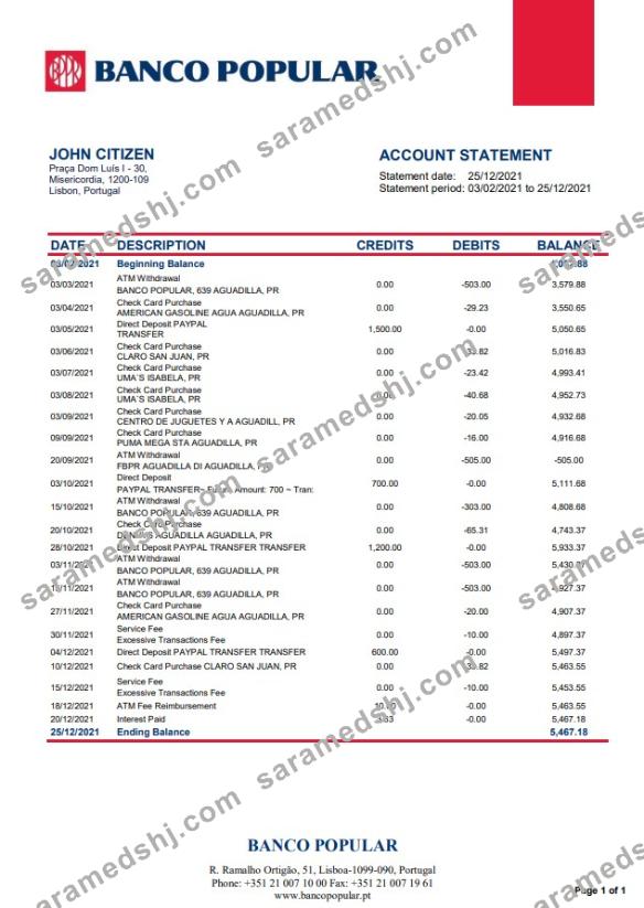 Portugal Banco Popular word pdf